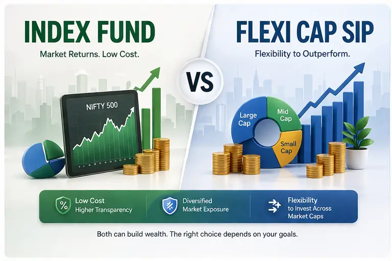 Index Fund vs Flexi Cap SIP comparison illustration