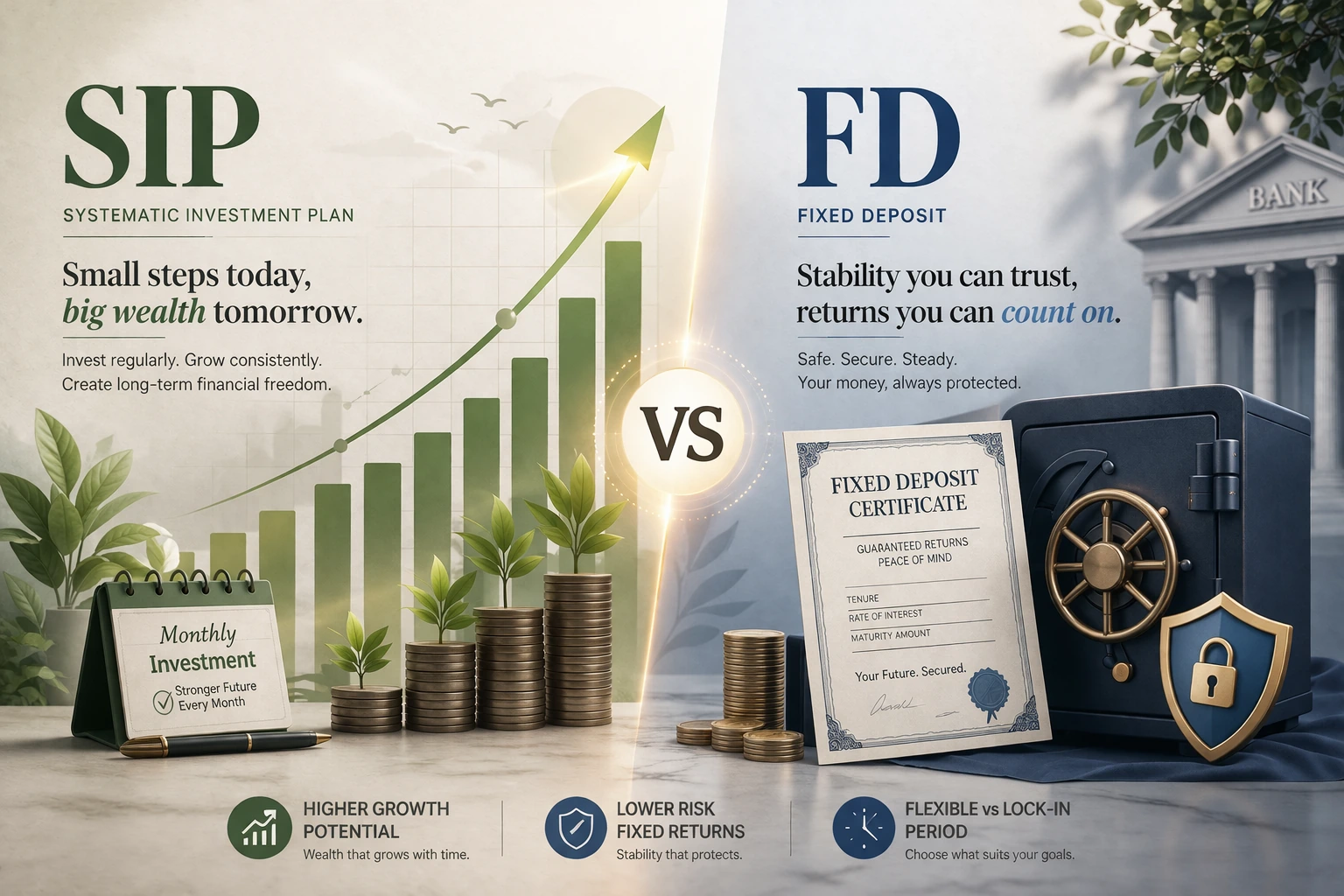 SIP vs FD comparison illustration