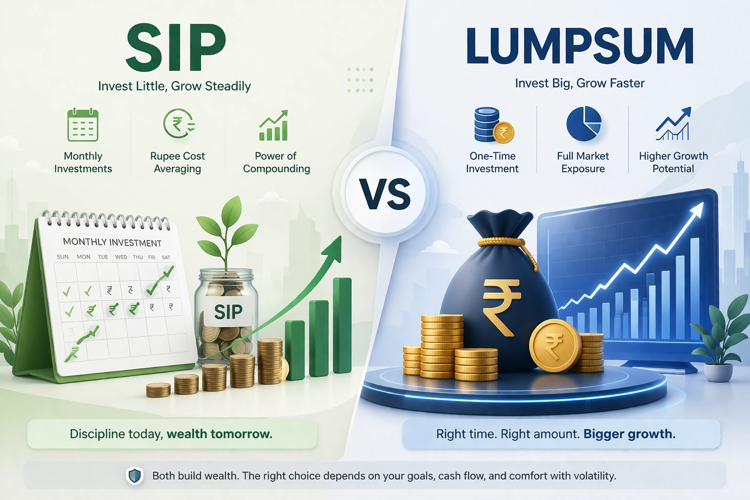 SIP vs Lumpsum comparison illustration